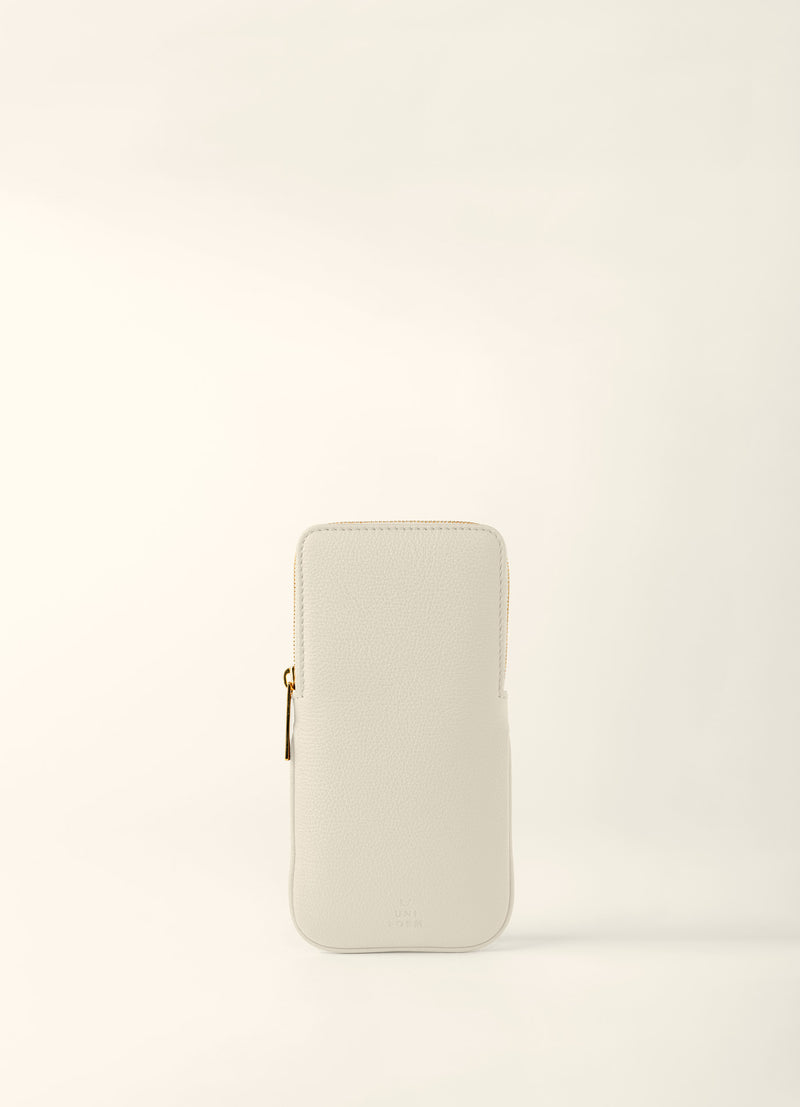 GLASSES CASE IVORY LEATHER