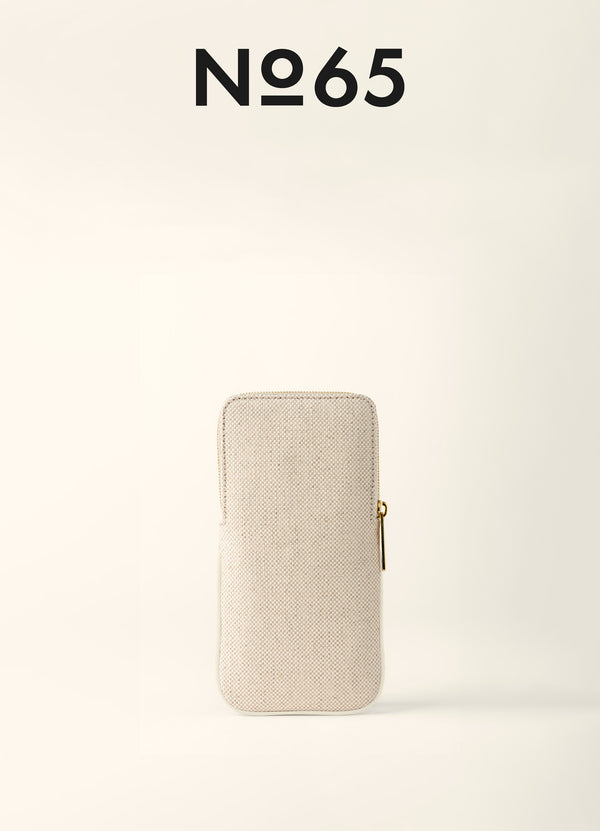 GLASSES CASE IVORY LEATHER