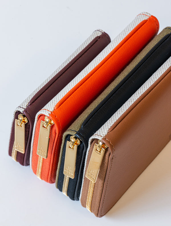 COMPACT WALLET CANVAS & LEATHER